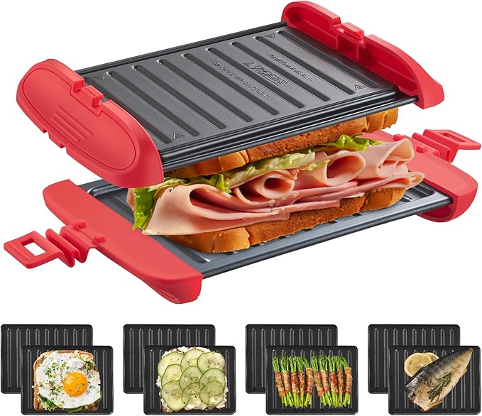 Microwave Sandwich Maker, Microwave Toastie Maker, Snack Maker & Panini Press by Unknown