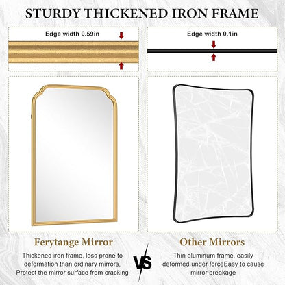 20X30 Inch Gold Bathroom Mirror - Image 8