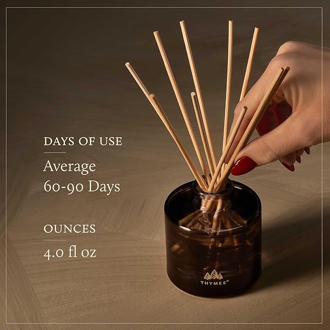 Thymes Petite Oil Reed Diffuser Set – Includes Reeds, Fragrance Oil & Glass - Image 4