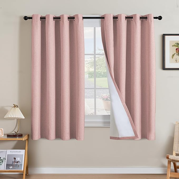 H.VERSAILTEX Linen Curtains 100% Blackout Curtains by HVERSAILTEX