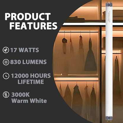 24 inch F17T8/830 17 Watts Light Bulb Warm White, 2 Foot Straight Fluorescent - Image 8