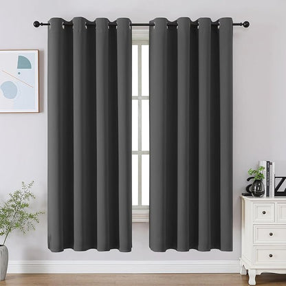 CUCRAF Blackout Curtains 63 inch Length, Room Darkening Thermal Insulated by CUCRAF