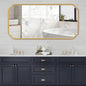 Gold Wall Mirror 48 x 24 Inch Bathroom Vanity Mirror by FerytangeHome
