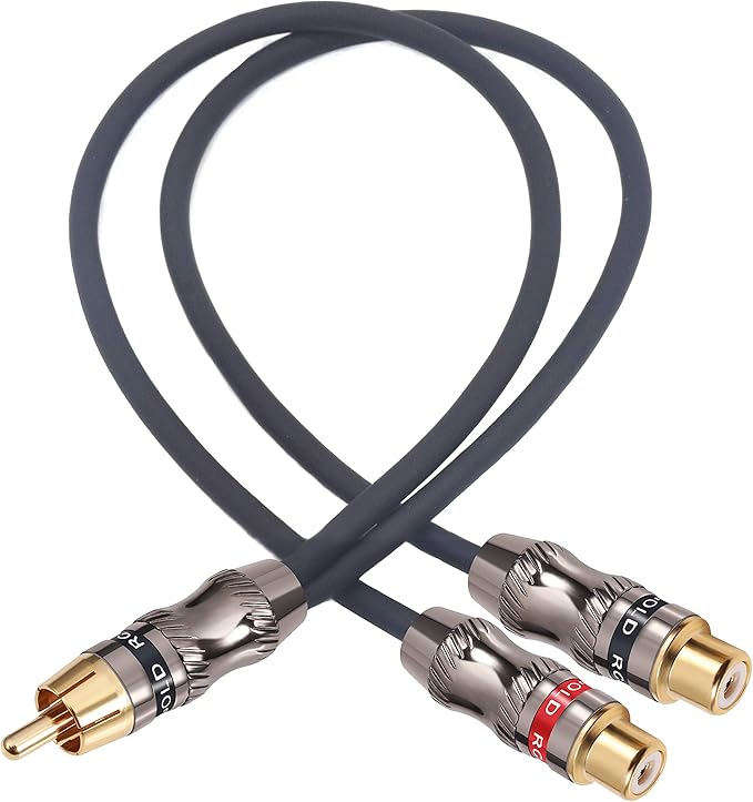 Devinal RCA Splitter, RCA 1 Male to 2 Female Cable Adapter, Stereo Audio RCA - Image 4