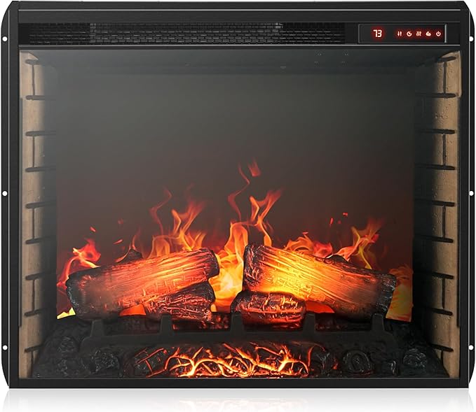 BELLEZE 28" Electric Fireplace, 1500 W 5000 BTU Space Heater by BELLEZE