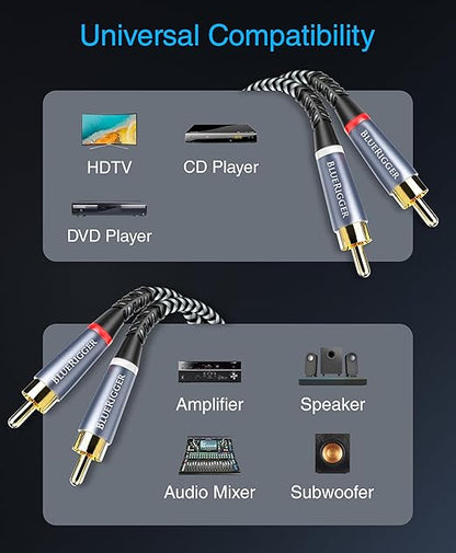 BlueRigger RCA Cable, 6FT- Compatible - Image 6