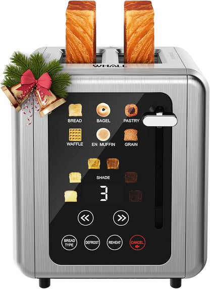 WHALL Touch Screen Toaster 2 Slice, Smart Digital Toaster by WHALL