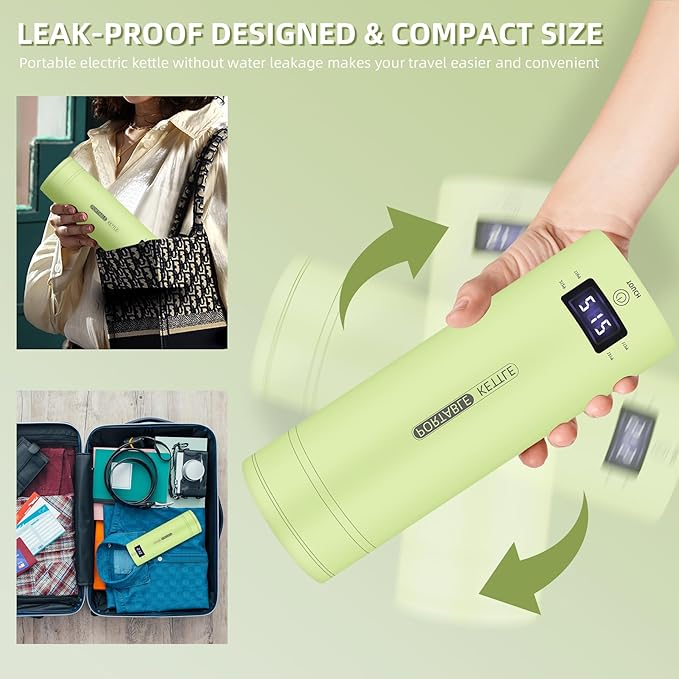 Travel Electric Kettle Portable Small Mini Tea Coffee Kettle Water Boiler - Image 3
