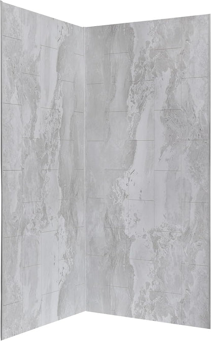 Palisade 78in x 36in x 36in Waterproof Vinyl Corner Shower Surround Kit by PalisadeWallTilesandPlanks