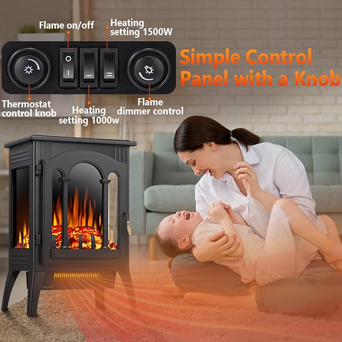 Electric Fireplace Stove Heater - Image 2