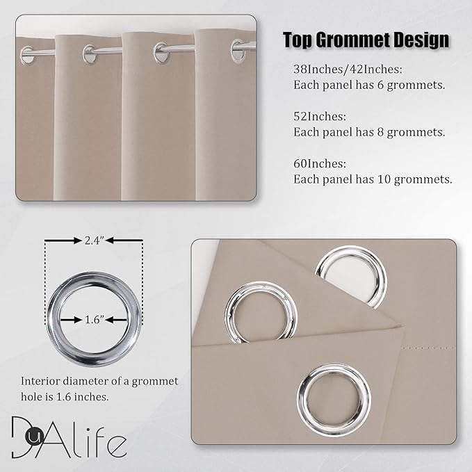 DUALIFE Blackout Curtains 96 Inches Long - Image 3
