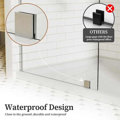 36" W x 76" H Fixed Glass Shower Panel, Frameless Shower Glass Panel - Image 6