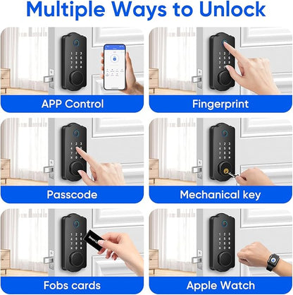 Fingerprint Smart Door Lock, Keyless Entry Deadbolt, Electronic Biometric - Image 2