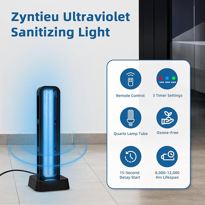 39W UV Light Sanitizer with Remote Control and 3 Timers – Ozone Free Home - Image 2