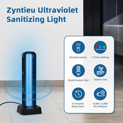 39W UV Light Sanitizer with Remote Control and 3 Timers – Ozone Free Home - Image 2