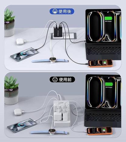 USB C Wall Charger, 60W USB C Charger Block 5-Port PD Fast Charging Blocks - Image 7