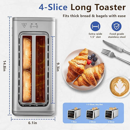Smart Toaster 4 Slice, Touch Screen, Digital Toasters - Image 8