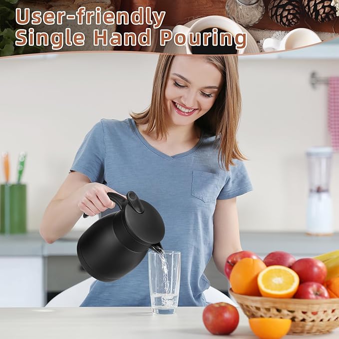 Norme 2 Pcs Thermal Coffee Carafe Insulated Stainless Steel Coffee Carafe - Image 5