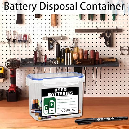 Battery Disposal Container for Used Dry Cell Batteries, Battery Recycling - Image 4