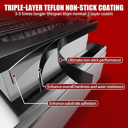 CROSSON Commercial 6PCS Waffle Stick Maker, Non-Stick Triple-Layer Coating Corn - Image 4