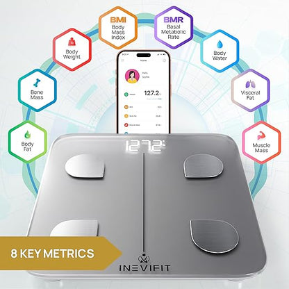 INEVIFIT Smart Body Fat Scale, Highly Accurate Bluetooth Digital Bathroom Body - Image 2