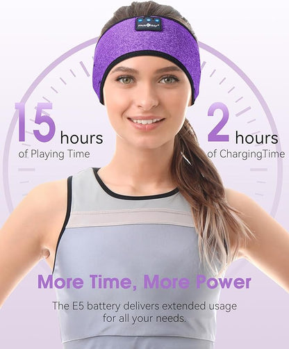 MUSICOZY Sleep Headphones Wireless, Grape Purple - Image 5