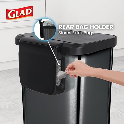 Glad Stainless Steel Step Trash Can - Image 5