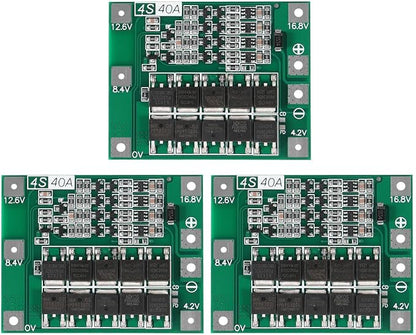 Gebildet 3pcs Enhanced 4S 40A 16.8V 18650 Lithium Battery Protection Board PCB by Gebildet