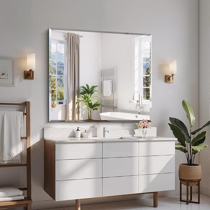 CILIBER Beveled Bathroom Mirror, 36x40 Inch Large Bathroom Mirrors - Image 5
