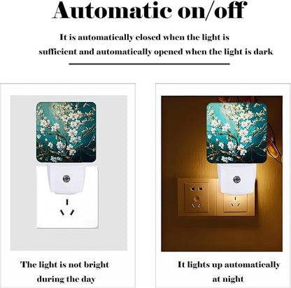 FSHVQKD Blossoming Almond Tree Night Light, Plug-in Nightlights Auto Sensor - Image 3