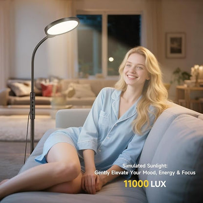 Morfone Light Therapy Lamp, 11000 Lux UV-Free Floor Sun Light Lamp - Image 2