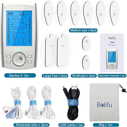 Belifu Dual Channel TENS EMS Unit 24 Modes Muscle Stimulator - Image 6
