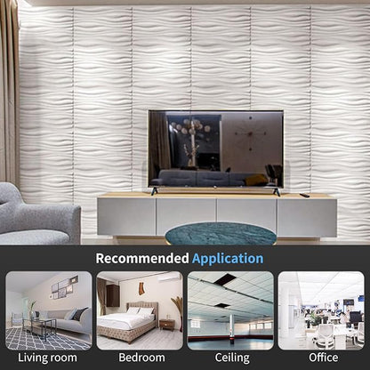 Art3d Decorative 3D Wall Panel, 32 Sq.FT PVC Interior Wall Decor - Image 2