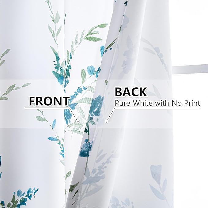 MYSKY HOME Floral Curtains 108 Inches Long - Image 5