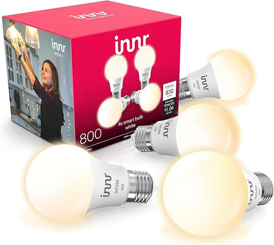innr Smart Light Bulbs, A19 Zigbee, Works by innr