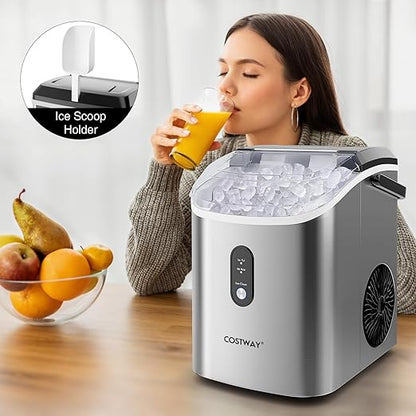COSTWAY Nugget Countertop Ice Maker, Ready in 6 Mins, 34 lbs/24H, Ice Machine - Image 2