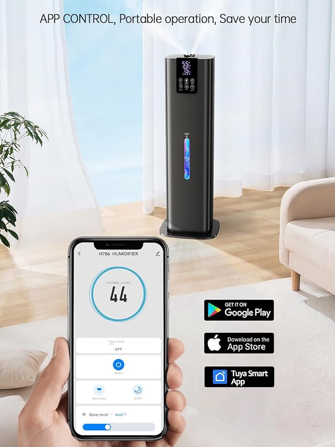 8L Smart Humidifier for Large Room Bedroom, Cover up to 505ft², Remote & APP - Image 2
