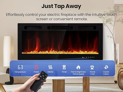 Electric Fireplace Inserts 42 Inch Wide, RealSmart Wall Mounted Fireplace - Image 6