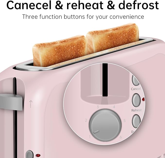SEEDEEM 2 Slice Slim Toaster, Single 10" Long Slot Toaster Fits Bagels & - Image 6