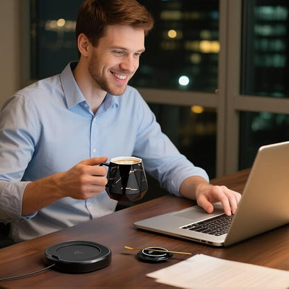 Coffee Mug Warmer & Awesome Mug Set, Smart Heated Electric Coffee Cup Warmer - Image 4