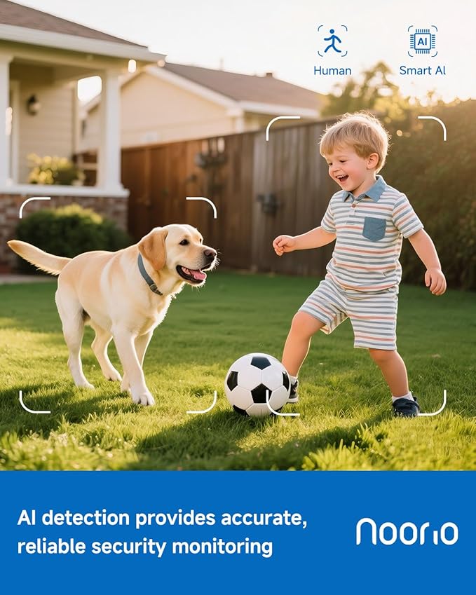 Noorio Security Cameras Wireless Magnetic, 2K Indoor Outdoor Camera - Image 4