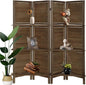 4 Panel Room Divider with Shelves, Room Dividers and Folding Privacy Screens by ZFFURN