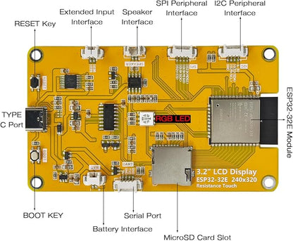 Hosyond 3.2'' ESP32 LCD Display Resistive Touchscreen - Image 3