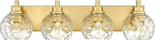 METWET Bathroom Light Fixtures Over Mirror, 4-Light Modern Sconces Wall Lighting by Metwet