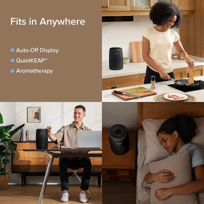 levoit air purifiers for home bedroom dorm room on a desk or shelf