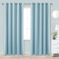 KOUFALL 72x84 Inch Length Light Blue Blackout Curtains by KOUFALL