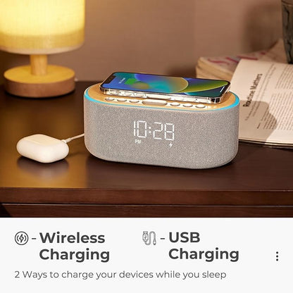 uscce Alarm Clock Bluetooth FM Radio: 10W Stereo Sound Speaker - Image 4