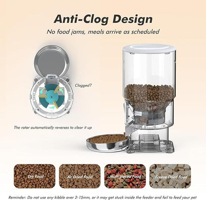 Automatic Cat Feeder with Camera - 5G WiFi Timed Cat Food Dispenser - Image 7