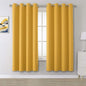 DUALIFE Mustard Yellow Curtains 52 X 63 Inch Set of 2 Panels Room Darkening by DUALIFE