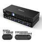 TESmart USB 3.0 KVM Switch 3 Monitors 4 Computers 4K@60Hz, HDMI+DP KVM Docking by TESmart